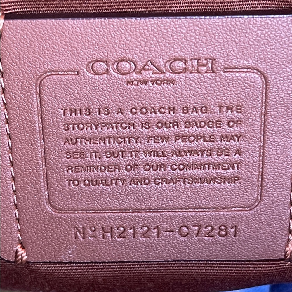 Coach Signature Tan and Brown Leather & Canvas & Leather Backpack - Picture 2 of 13